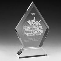 7570S (Screen Print), 7570L (Laser), 7570P (4Color Process) - Multi-Faceted Acrylic Award - 6” x 7 1/2”